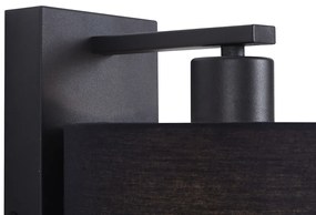 Модерна стенна лампа черна кръгла с лампа за четене - Puglia