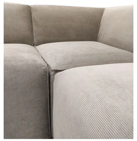 Бежов ъглов диван от велур (ляв ъгъл) Sting - Scandic