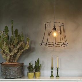 Ретро висяща лампа черна 45 см - Granny Frame