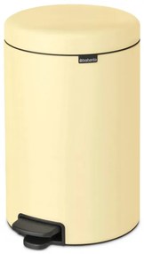Кош за боклук с педал Brabantia NewIcon 649044, 20 л, Плавно затваряне, Противоплъзгаща основа, Жълт