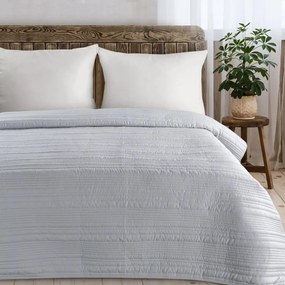 Елегантна покривка за легло TARA от матирана тъкан с ватиран десен - светлосиво Ширина: 170 см | Дължина: 210 см