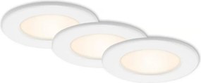 Комплект 3x вградени LED осветителни тела за баня LED/6W/230V 3000K IP44 бели