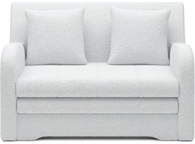 Бял сгъваем/с място за съхранение диван от прежда с примки от букле 130 cm Ario – ELTAP