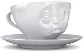 Бяла порцеланова чаша за кафе Oh please, обем 200 ml - 58products