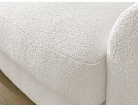 Бял ъглов диван от прежда с примки от букле (ляв ъгъл) Leonore – Bobochic Paris