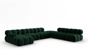 Зелен кадифен диван 379 cm Bellis - Micadoni Home