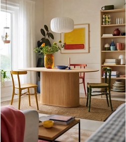 Маса за хранене с дъбов плот 95x180 cm Nola - Unique Furniture
