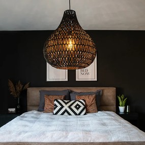 Ретро висяща лампа черна 45 см - Lina Drop