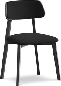 Черен трапезен стол от масивна дървесина Niu – Makamii