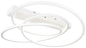 Бяло LED затъмняващо се осветително тяло за таван 49x64 cm Darvin – Trio