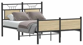 4106978 vidaXL Рамка за легло без матрак сонома дъб 120x200 см инженерно дърво