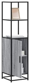 849047 vidaXL Висока дъска Grey Sonoma 35,5x35x139cm Обработено дърво и метал
