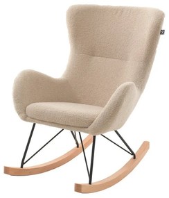 Бежов люлеещ се детски стол от букле Rocky – Vipack