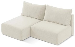 Кремав разтегателен ъглов диван с място за съхранение (ляв ъгъл) Kalena – Makamii