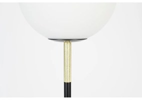 Черно-бялa подова лампа със стъклен абажур (височина 145 cm) Orion – Zuiver