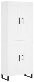 3199705 vidaXL Висок шкаф, бял, 69,5x34x180 см, инженерно дърво