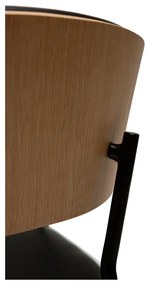 Черен/в светло естествен цвят трапезен стол с подлакътници Crib – DAN-FORM Denmark