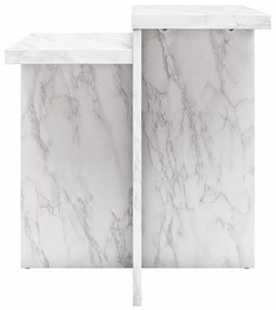 Бяла масичка за кафе от декор от мрамор 56x56 cm Brielle – CosmoLiving by Cosmopolitan