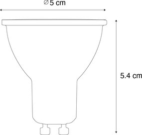 Комплект интелигентни GU10 димируеми LED крушки 4.7W 400 lm 2700K-6500K вкл. Zigbee Smart Hub