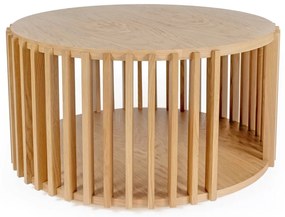 Дъбова маса за кафе , ø 83 cm Drum - Woodman