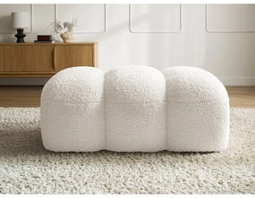 Бяла табуретка от прежда с примки от букле Hippolyte – Bobochic Paris