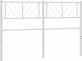 372261 vidaXL Метална резервна табла за легло, бяла, 140 см