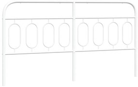 377201 vidaXL Метална табла за глава, бяла, 160 см