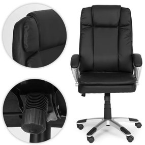 Ергономичен кожен офис стол с двойна подложка