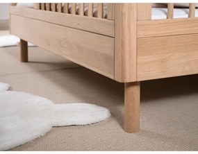 Детско креватче от масивен дъб в естествен цвят 70x140 cm Forrest – Vipack