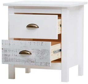 Нощно шкафче в бяло и сиво, 46 x 50 cm Romantica - Marckeric