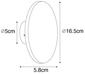 Модерна външна стенна лампа ръждяво кафява с LED IP54 - Skyf
