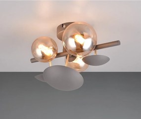 Стенна лампа в сиво-златист цвят Bubble - Trio Select