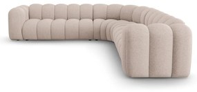 Бежов шенилов модулен ъглов диван Lupine – Micadoni