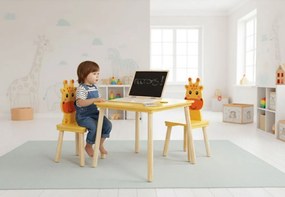 Детско обзавеждане - маса и 2 стола с подлакътници във формата на жираф