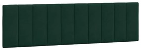 374684 vidaXL Мека табла за легло Hanko, тъмнозелена, 180 см, кадифе
