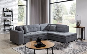 Ъглов диван Pueblo-Right-Gray Dark