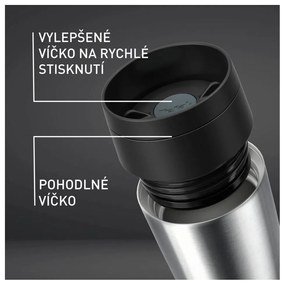 Чаша за път в сребрист цвят 360 ml – Tefal