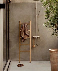 Кафява/бежова памучна хавлиена кърпа 70x140 cm Sauna – Zone