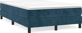 3144325 vidaXL Боксспринг легло с матрак, тъмносиньо, 120x200 см, кадифе