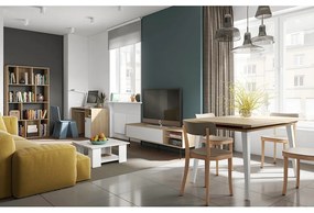 Работна маса с дъбов плот 50x115 cm Oxford - TemaHome