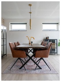 Светлокафяв тапициран трапезен стол Harbo – House Nordic