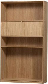 Модулна етажерка за книги с дъбов декор в естествен цвят 110x199 cm Modulair - vtwonen