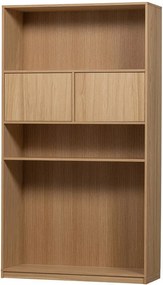 Модулна етажерка за книги с дъбов декор в естествен цвят 110x199 cm Modulair - vtwonen