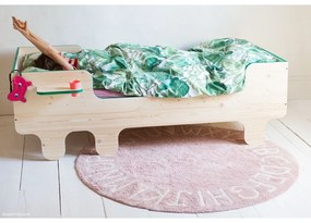 Светлорозов ръчно изработен памучен детски килим подходящ за пране ø150 cm ABC Vintage Nude – Lorena Canals