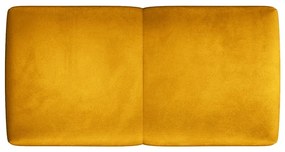 Жълт кадифен подлакътник за модулен диван Rome Velvet - Cosmopolitan Design