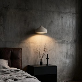 Модерен висящ плафон черен с бетонен абажур - Ник