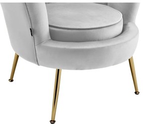 Светлосиво кадифено кресло Kelsey – Støraa