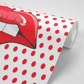 Самозалепващ тапет – Поп арт устни