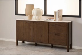 Кафяв скрин от декор от дъб 160x75x40 cm Southampton – Actona