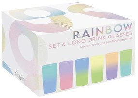 RAINBOW СЕТ 6 БР ЧАШИ ЗА НАПИТКИ 430 МЛ